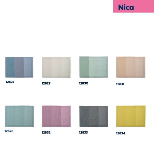 KELA Prostírání Nica 70%PE/30%PET stříbrně šedá 45,0x33,0cm KL-12829