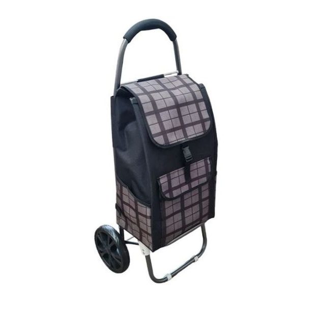 taška s kol., KÁRO černé, (24kg) přední, boční kapsy, textil