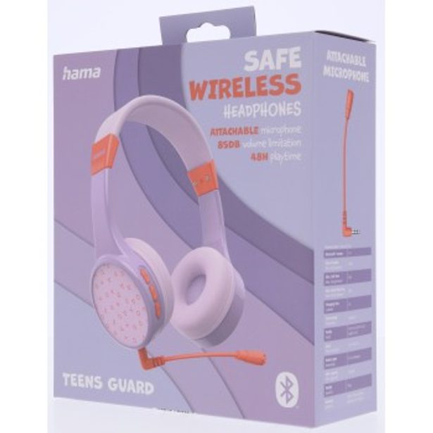 Hama dětská Bluetooth sluchátka Teens Guard II, fialová