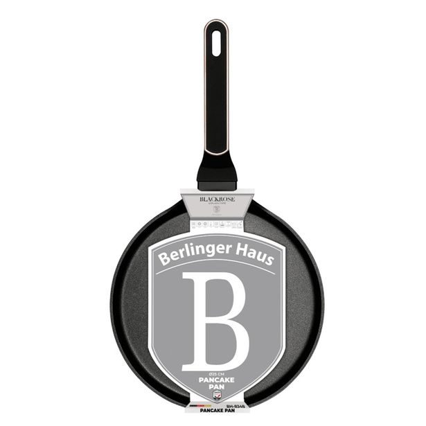 BERLINGERHAUS Pánev na palačinky s titanovým povrchem 25 cm Black Rose Collection BH-8348