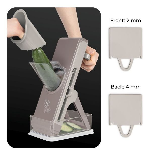 BERLINGERHAUS Struhadlo na zeleninu s nádobou 4v1 Taupe Collection BH-8798