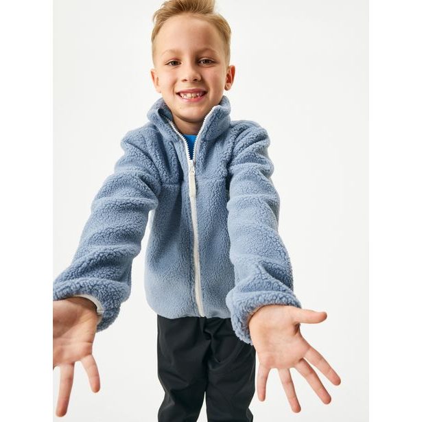 Unuo Dětská fleecová bunda Teddy, Modrá