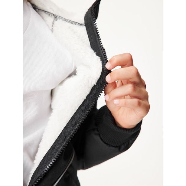 Unuo, Dětská softshellová bunda s beránkem, Černá Žíhaná