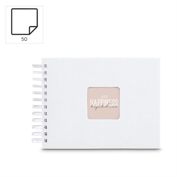 Hama album klasické spirálové FINE ART 24x17 cm, 50 stran, bílá, bílé listy