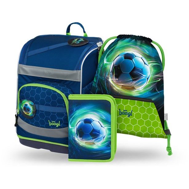 BAAGL SET 3 Zippy plus Fotbalový míč: aktovka, penál, sáček