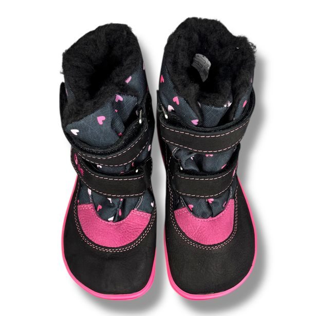 FARE BARE dětské zimní nepromokavé boty - Srdíčka