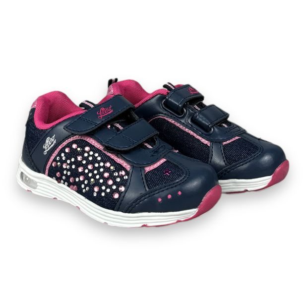 Dětské tenisky s LED blikačkou LICO - Marine/pink