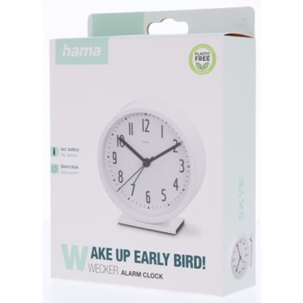 Hama Skye, budík, tichý chod, bílý