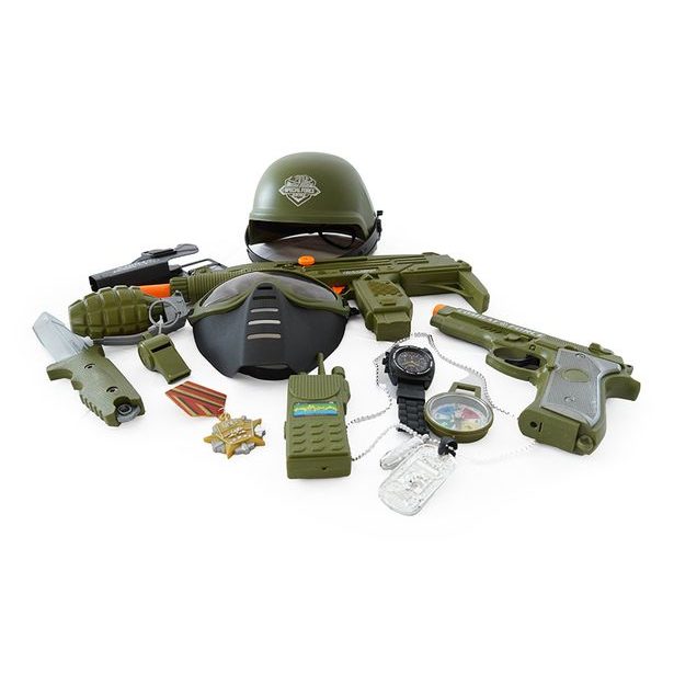 Vojenská sada s helmou