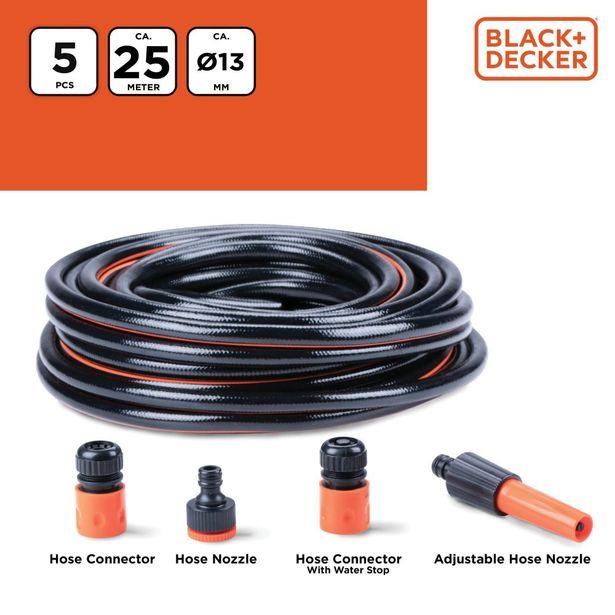 BLACKDECKER Zahradní hadice 12mm x 25m ED-223433
