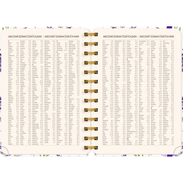 NOTIQUE Spirálový 18měsíční diář Petito – Levandule 2026/2027, 13 x 18 cm