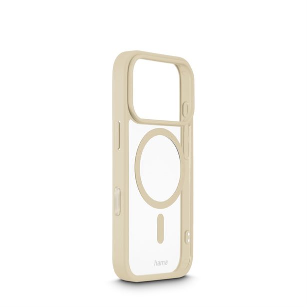 Hama Frame Protect, kryt pro Apple iPhone 17 Pro, magnetický, průhledný/béžový
