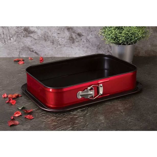 BERLINGERHAUS Forma s nepřilnavým povrchem 2v1 Burgundy Metallic Line 39x27x7,5cm BH-1545