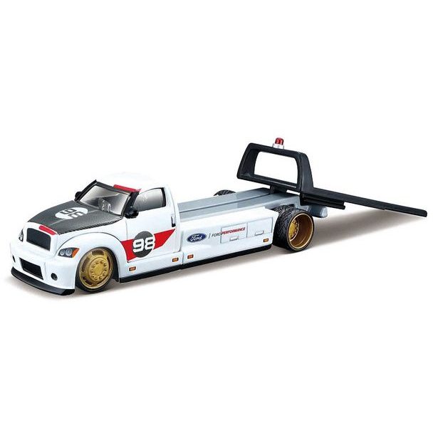 Maisto Maisto Flatbed - 2021 Ford GT Heritage Edition, bílá, 1:64