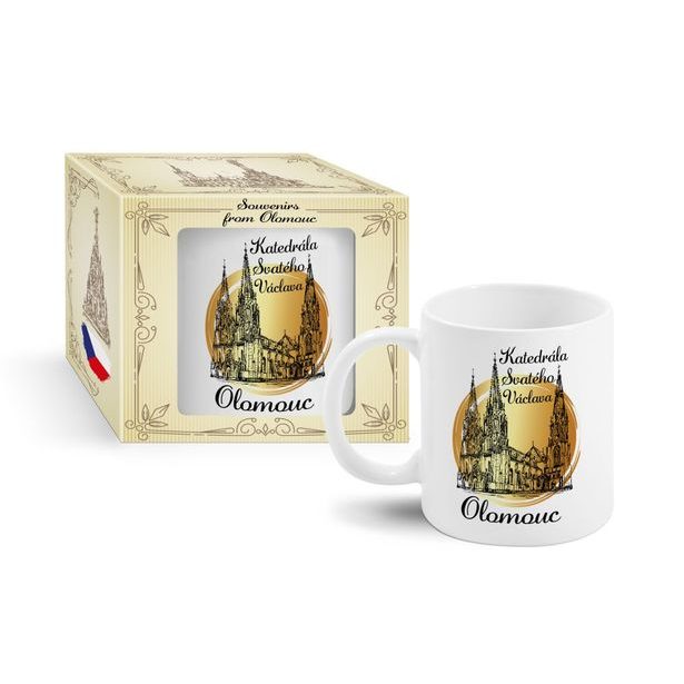 hrnek 300ml, OLOMOUC KATEDRÁLA SV. VÁCLAVA, DB, keramika