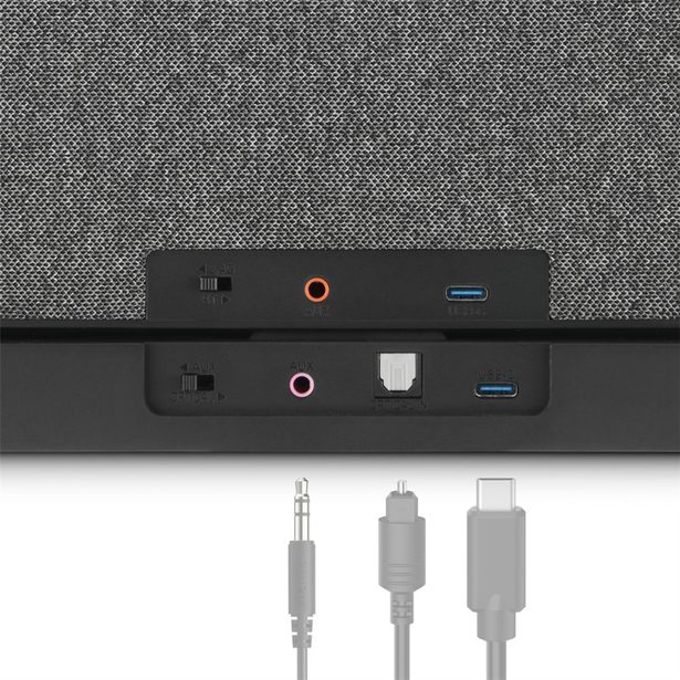 Hama bezdrátový přenosný TV reproduktor, nabíjecí základna s 2,4 GHz vysílačem, Bluetooth