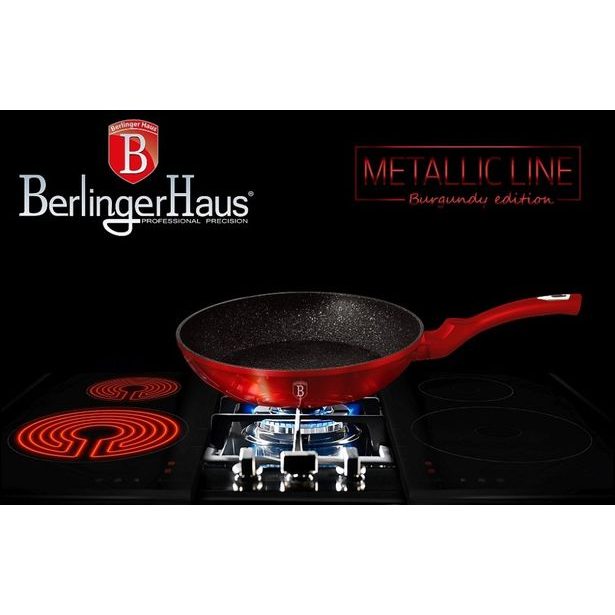 BERLINGERHAUS Pánev s mramorovým povrchem 20 cm Burgundy Metallic Line BH-1251