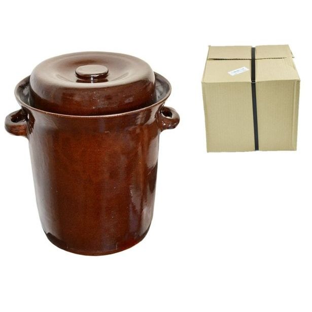 zelák 10l+víko (22/24cm), KART.OBAL, keramika