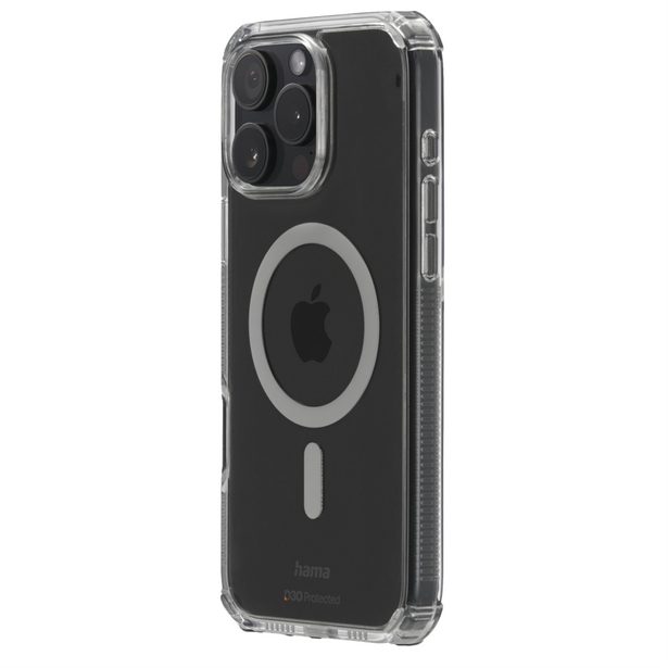 Hama Extreme Protect, kryt pro Apple iPhone 16 Pro Max, magnetický, D3O®, nežloutne, průhledný