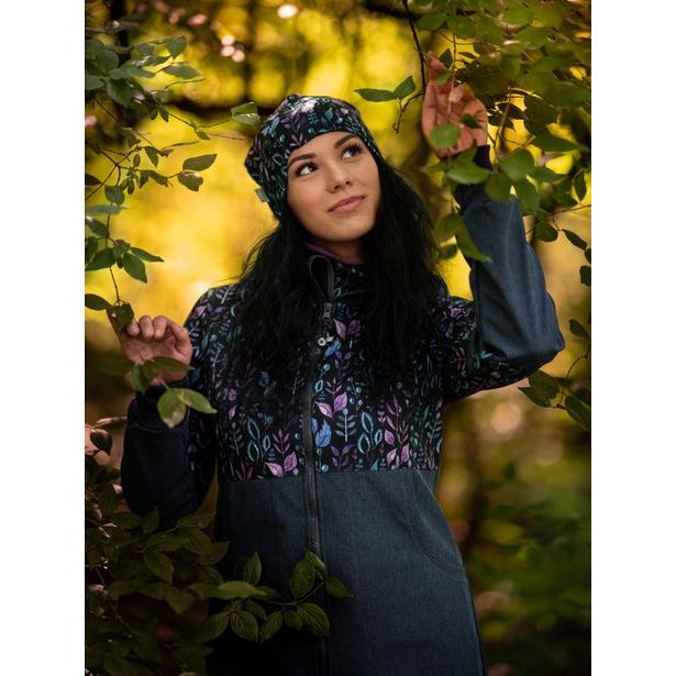 Unuo, Dámský nákrčník z fleecu, Lístečky