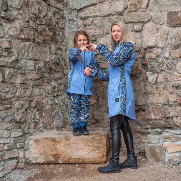 ESITO Dívčí parka Elega Meadows flowers - modrá / 86