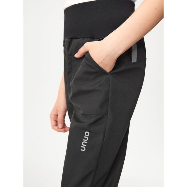 Unuo Dětské softshellové kalhoty bez zateplení Simple, Černá