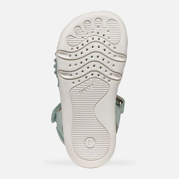 Tyrkysové dívčí barefoot sandály Geox Sandal Steppieup