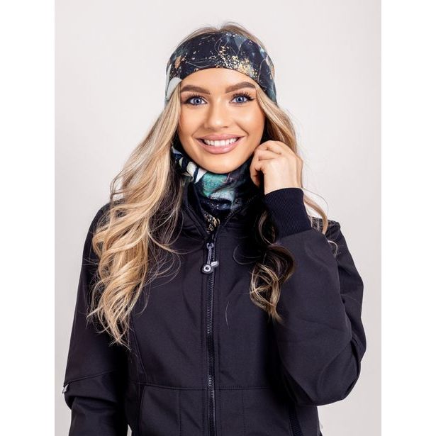 Unuo, Dámská čelenka fleecová Elise, Listy a větvičky