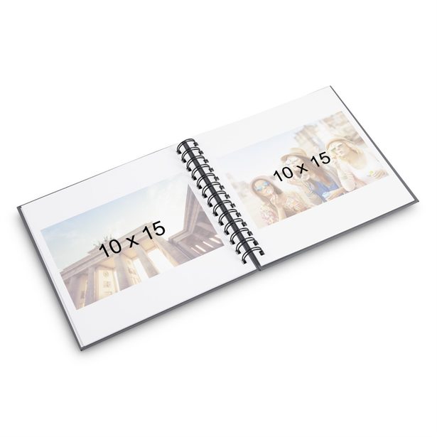 Hama album klasické spirálové FINE ART 18,5x15 cm, 30 stran, nová černá, bílé listy