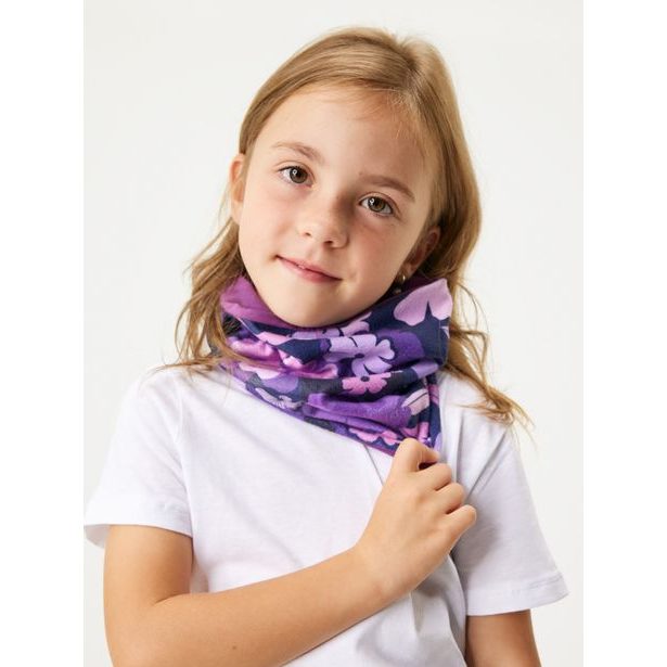 Unuo Dětský nákrčník z fleecu Basic, Kytky