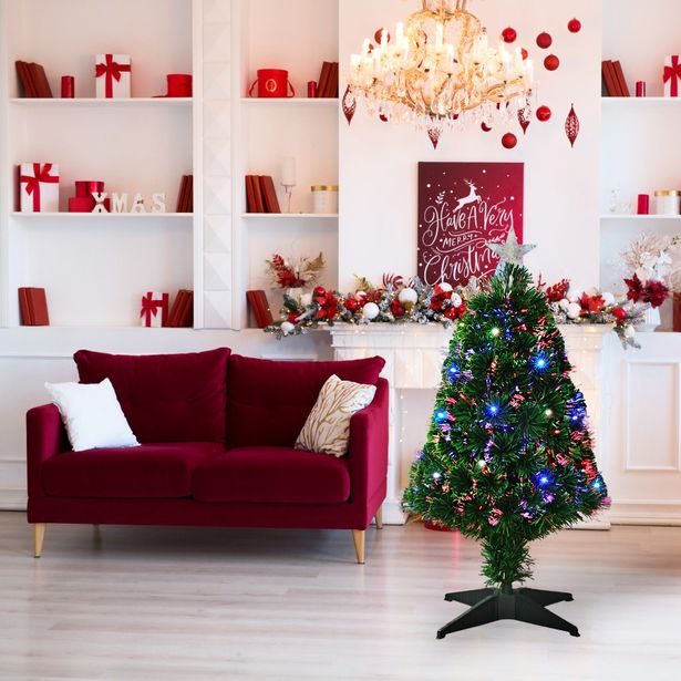 HOMESTYLING Vánoční stromeček s LED osvětlením 90 cm barevný KO-AFB000130