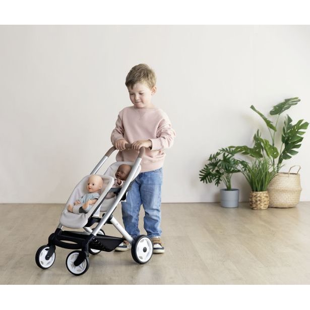 Sportovní kočárek pro panenky dvojčata Maxi Cosi béžový
