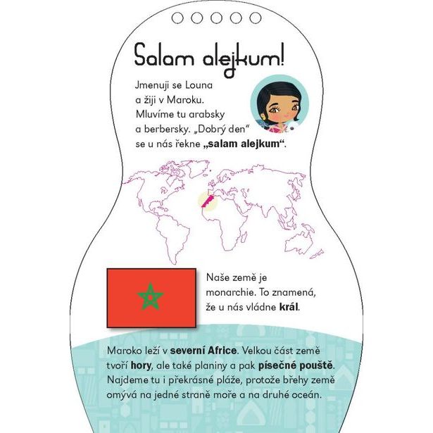 Oblékáme marocké panenky LOUNA – Omalovánky Baagl