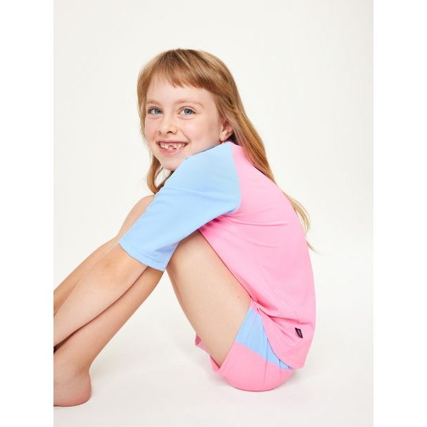 Unuo, Dětské triko s UV ochranou 50+, Růžová