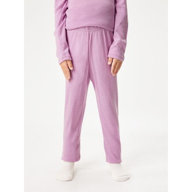 Unuo Dětské merino legíny, Růžová