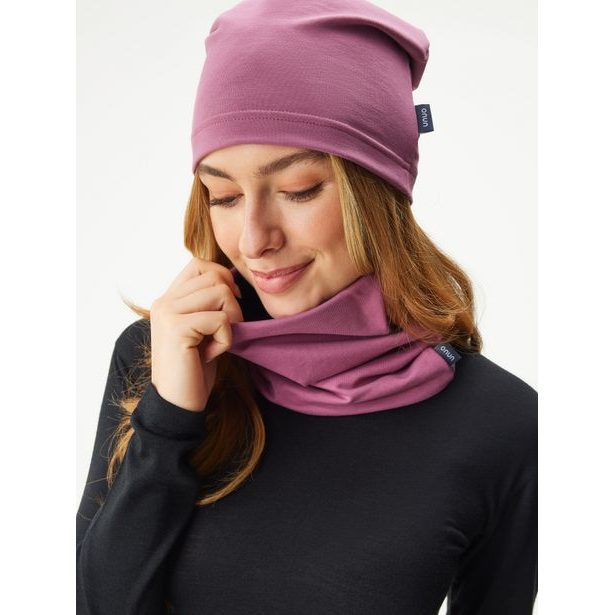 Unuo Dámský nákrčník z teplákoviny Basic, Růžová