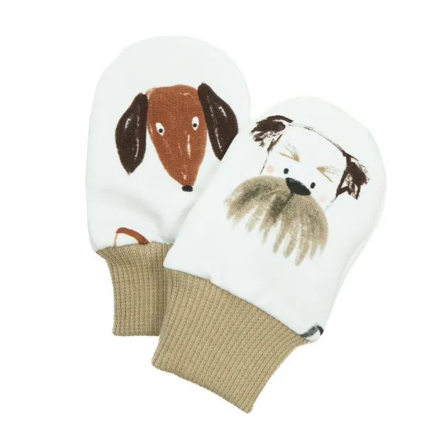 ESITO Dětské rukavice Pejsci - bílá