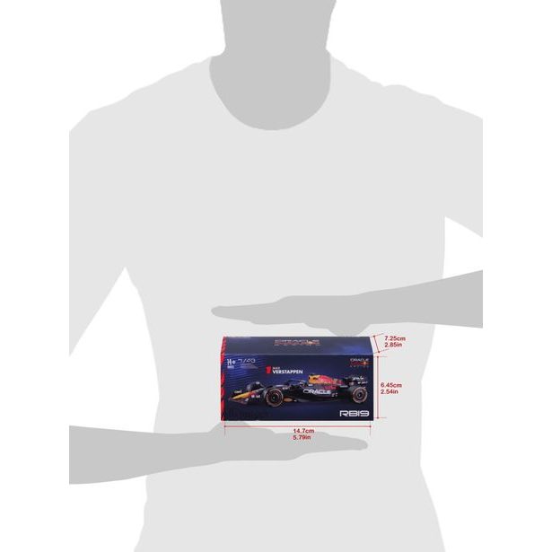 Bburago 1:43 RACE Formula F1 - Red Bull Racing RB19 (2023) #1 (Max Verstappen) - with driv
