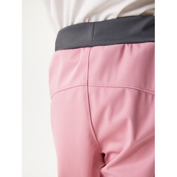 Unuo Dětské softshellové kalhoty bez zateplení pružné Sporty, Starorůžová