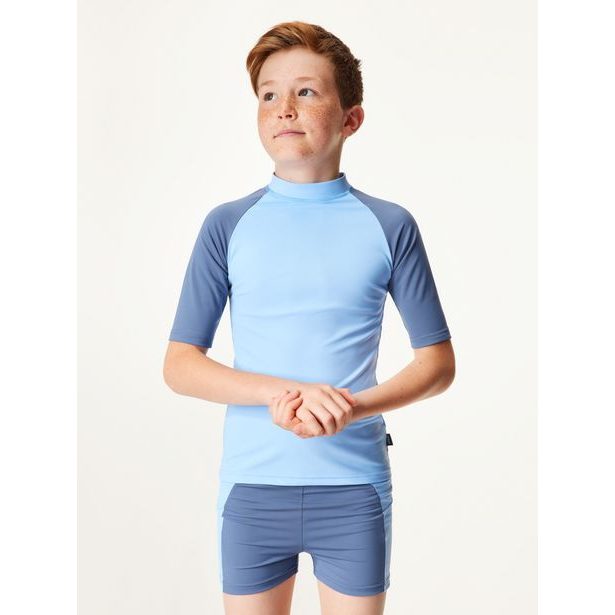 Unuo, Dětské triko s UV ochranou 50+, Sv. Modrá