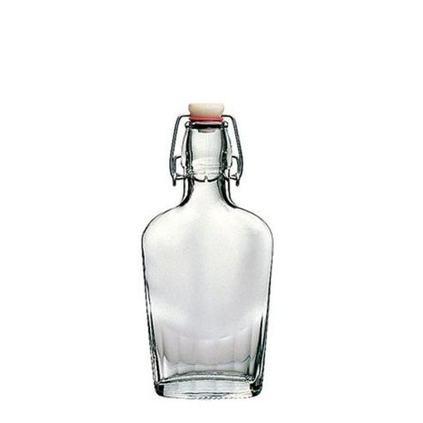 láhev 0,25l placatka,patent.uzávěr,sklo