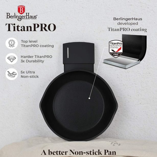 BERLINGERHAUS Pánev s titanovým povrchem 16 cm Matte Black Collection BH-8193