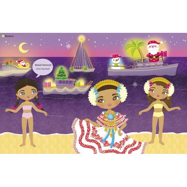 Šaty z celého sveta VIANOCE ─ Kniha samolepiek