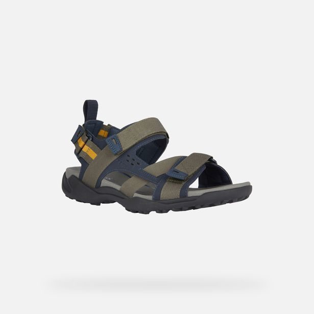 Khaki pánské sandály Geox Terreno + Grip
