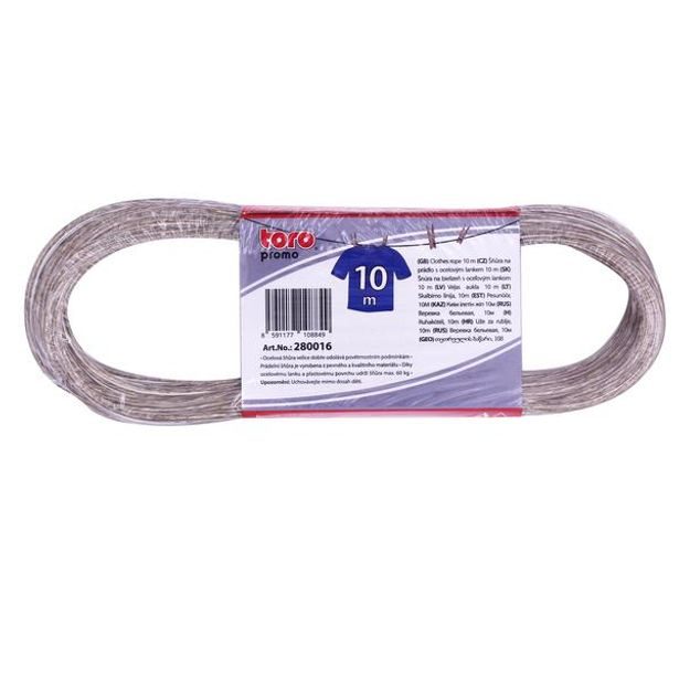 TORO ŠŇŮRA PRÁDELNÍ S OCELOVÝM LANKEM 10M 2,2MM_hamashop