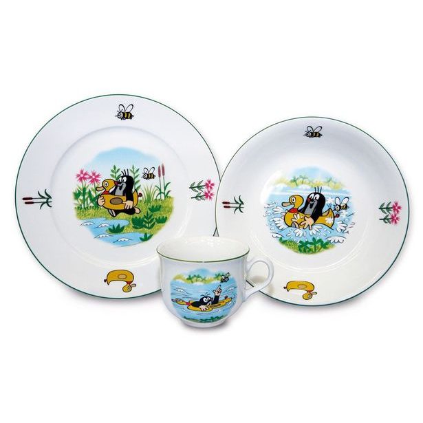 soupr. 3díl. KRTEK a kačenka,děts.jídel.ANGEL.,český porc.,DB