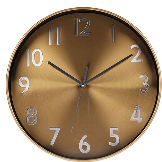 SEGNALE Hodiny nástěnné hliníkové 29 x 5 cm zlatá KO-KL5000340zlat