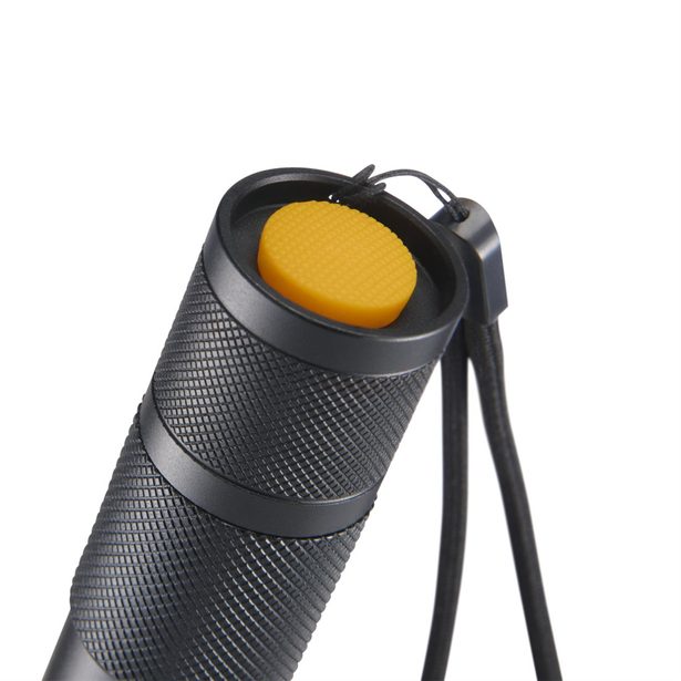 Hama W200, LED svítilna, hliníková, 200 lm / 180 m, 3 režimy, zoom, COB, poutko, baterie