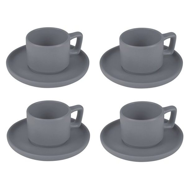 BERLINGERHAUS Sada hrnků na espresso s podšálkem 8 ks 100 ml Aspen Collection BH-10018