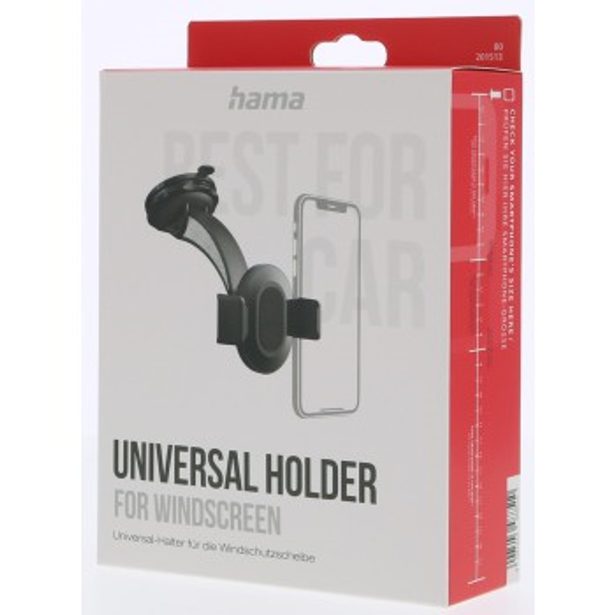 Hama Move, univerzální držák mobilu na přední sklo auta, přísavka, otáčení o 360°